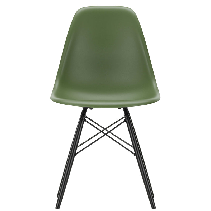Vitra - Eames Plastic Side Chair DSW RE | Filzgleiter basic dark / forest RE / Ahorn schwarz