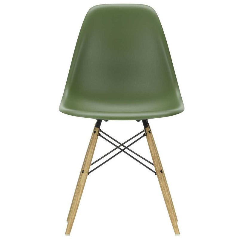 Vitra - Eames Plastic Side Chair DSW RE | Filzgleiter basic dark / forest RE / Ahorn gelblich