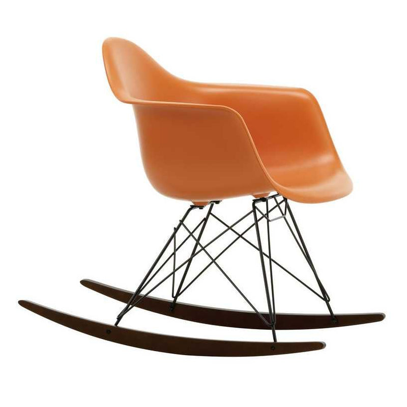 Vitra - Eames Plastic Armchair RAR | Kufen Ahorn dunkel / rostorange RE / verchromt