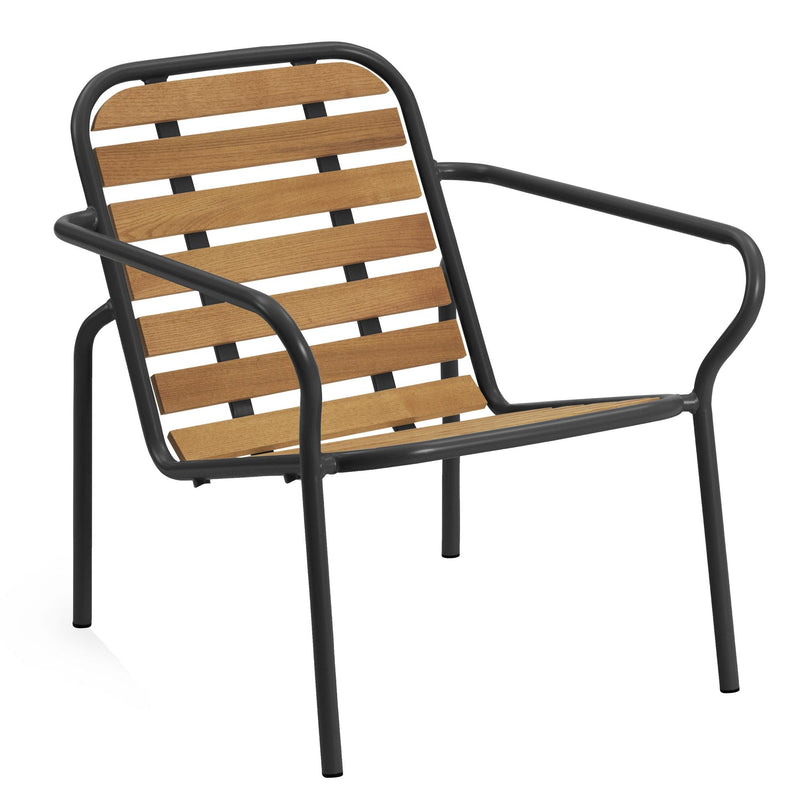 Normann Copenhagen - Vig Outdoor Lounge Chair | Robinie natur / dunkelgrün