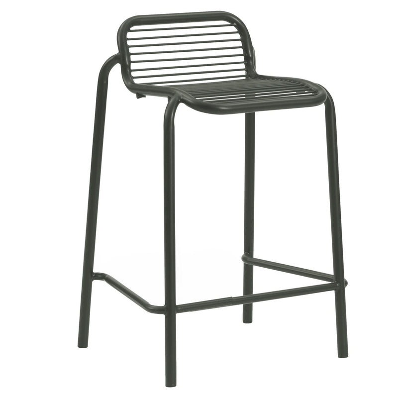 Normann Copenhagen - Vig Outdoor Barstuhl | ohne Polster / H 65 cm / dunkelgrün