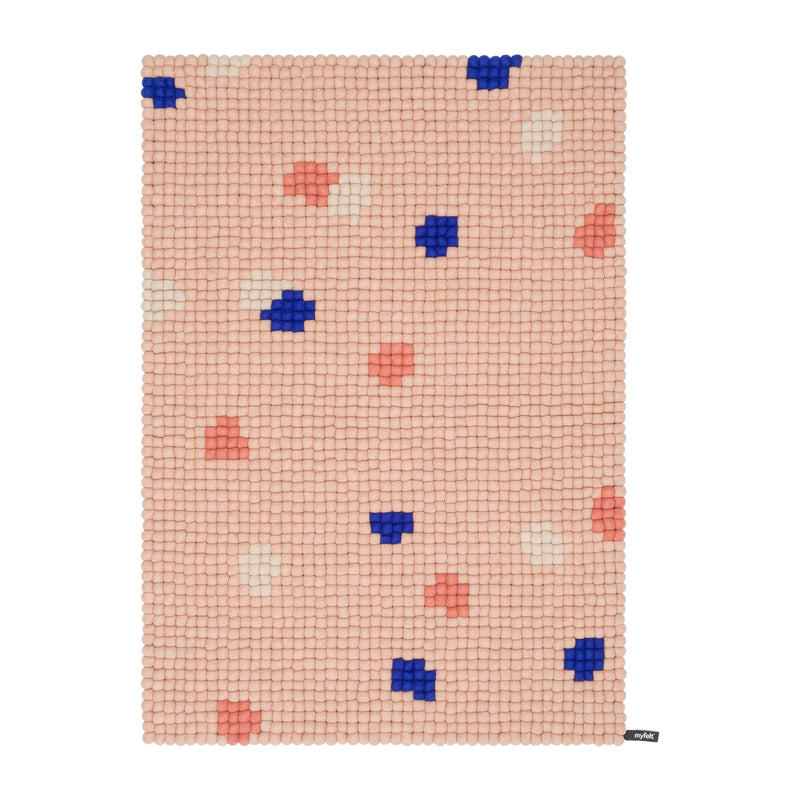 myfelt - Terra Rose Filzkugelteppich rechteckig | 140 x 200 cm