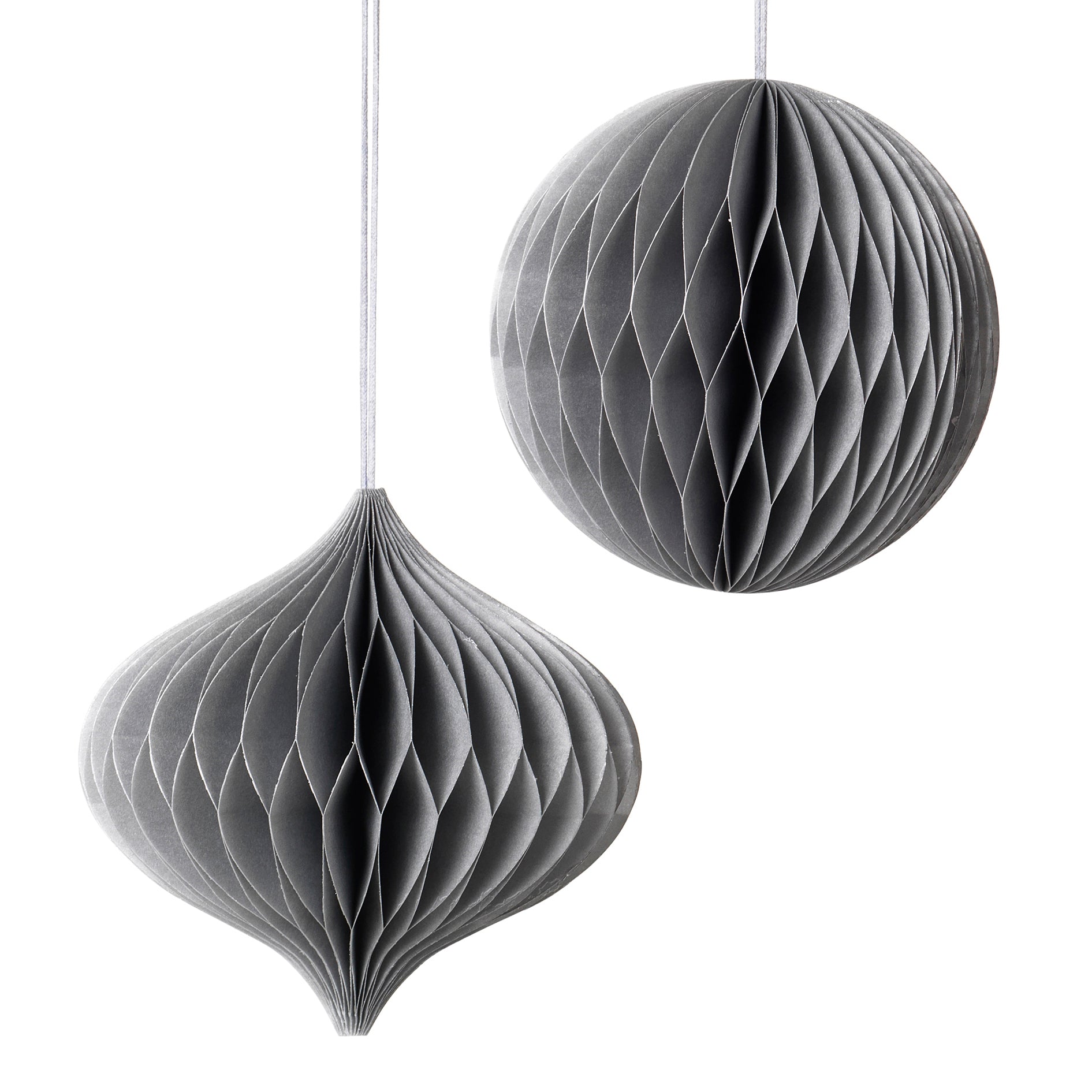 Broste Copenhagen - Christmas Mix Deko-Anhänger | 2er-Set / Ø 13 x H 13 cm / silber