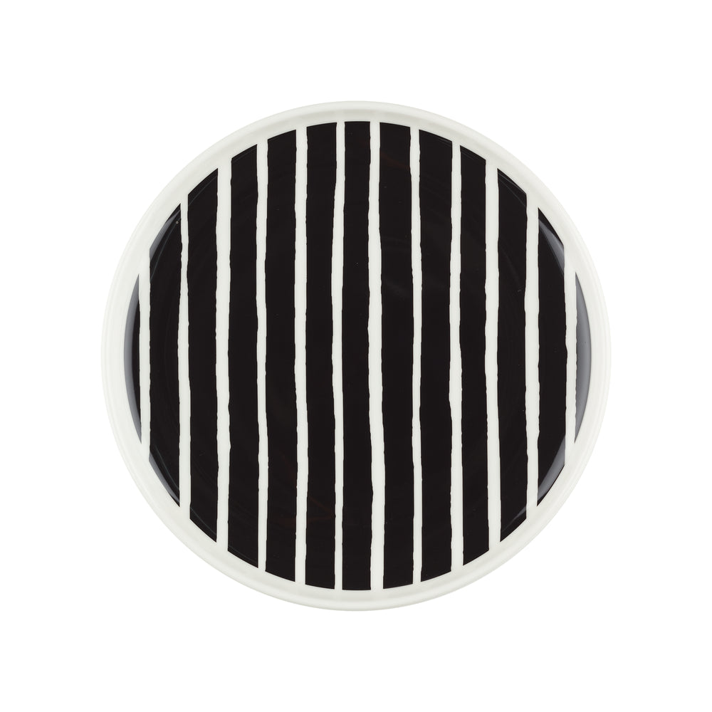 Marimekko - Oiva Piccolo Teller | Ø 20 cm / schwarz/weiß