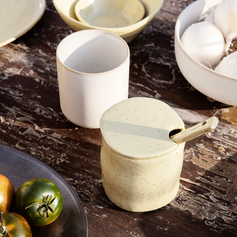 Ferm Living - Flow Marmeladenglas mit Löffel