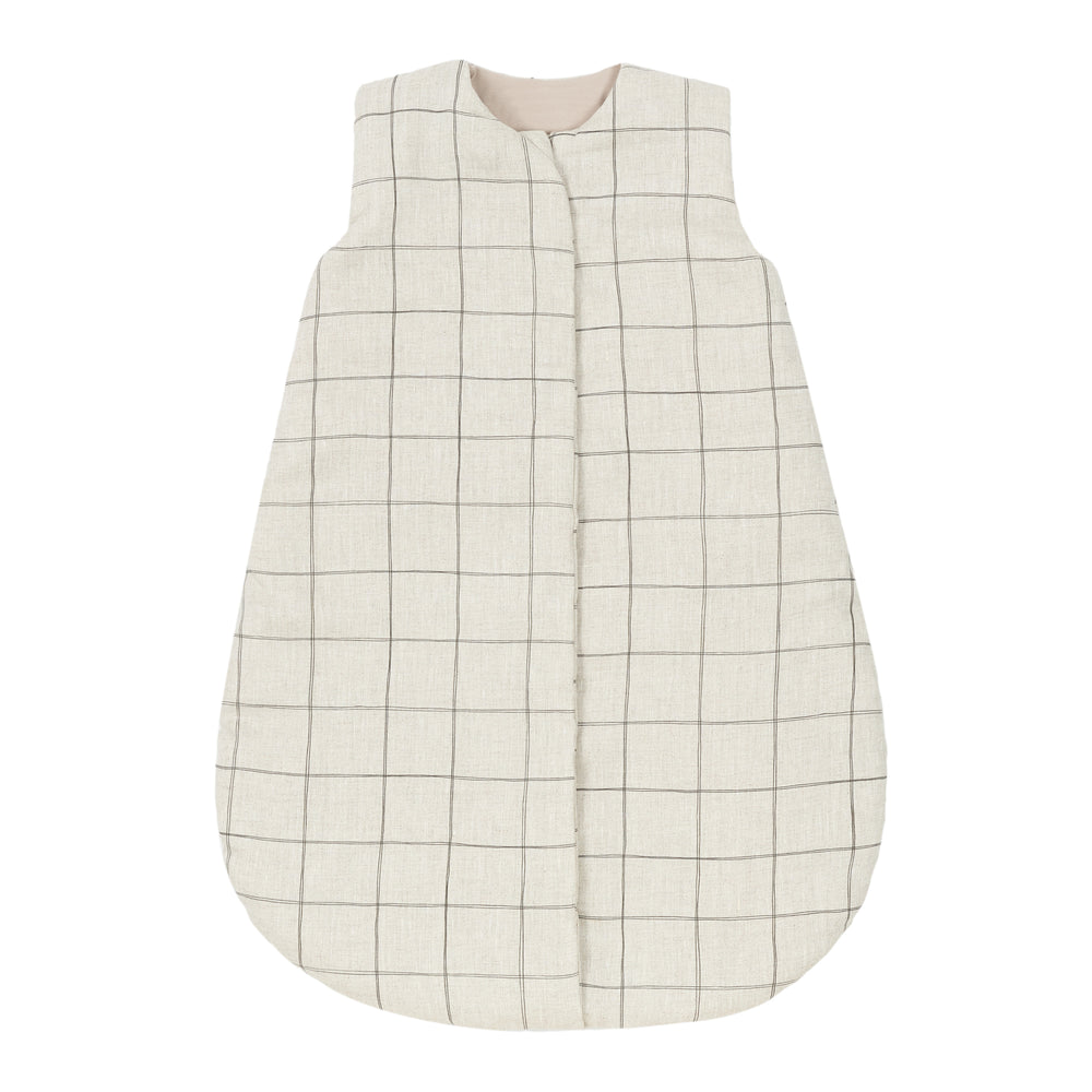Nobodinoz - L1N0 Baby Schlafsack | mittelwarm / 6-18 Monate / charcoal grid