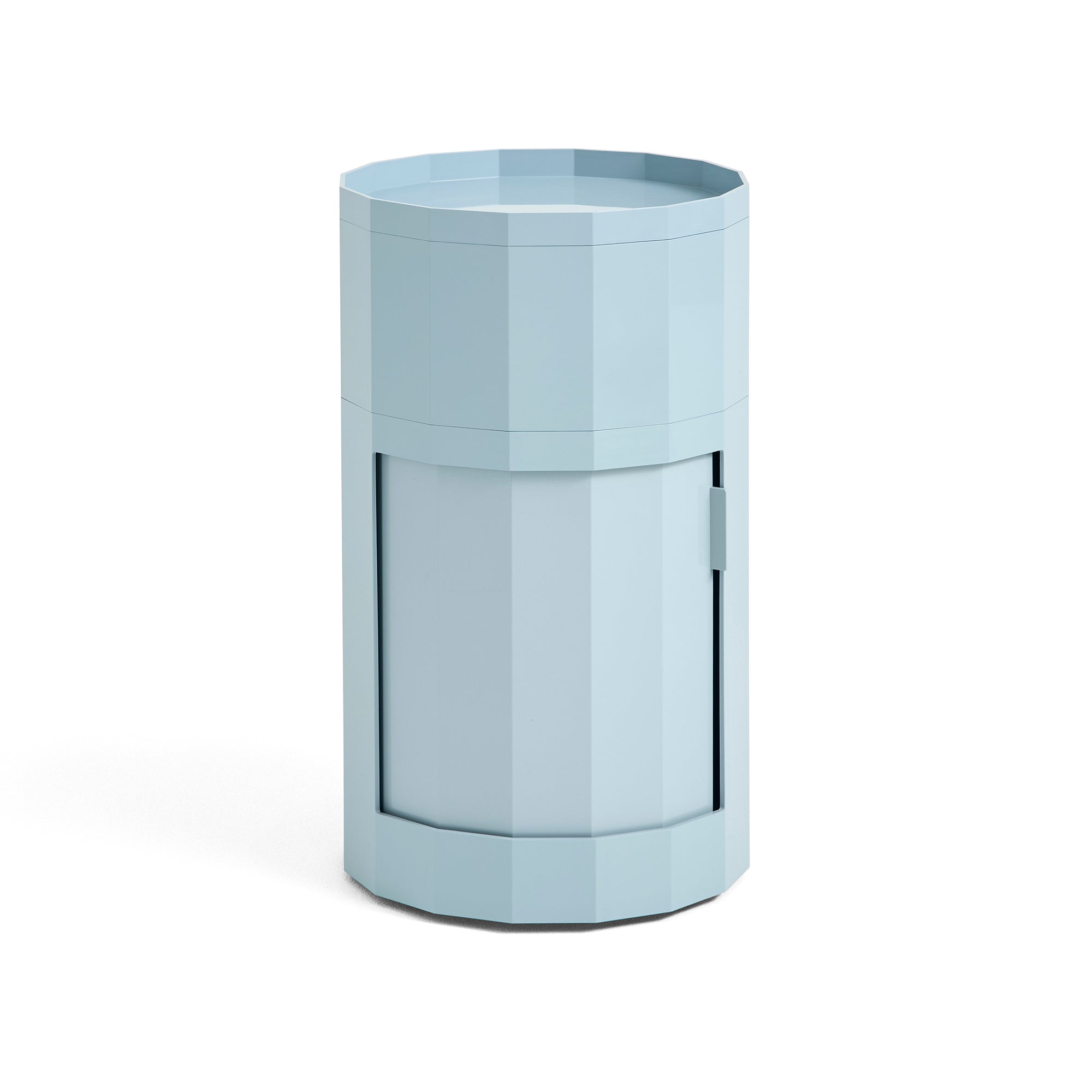 HAY - Facet Cabinet mit Füßen und Rollen | hoch / misty blue