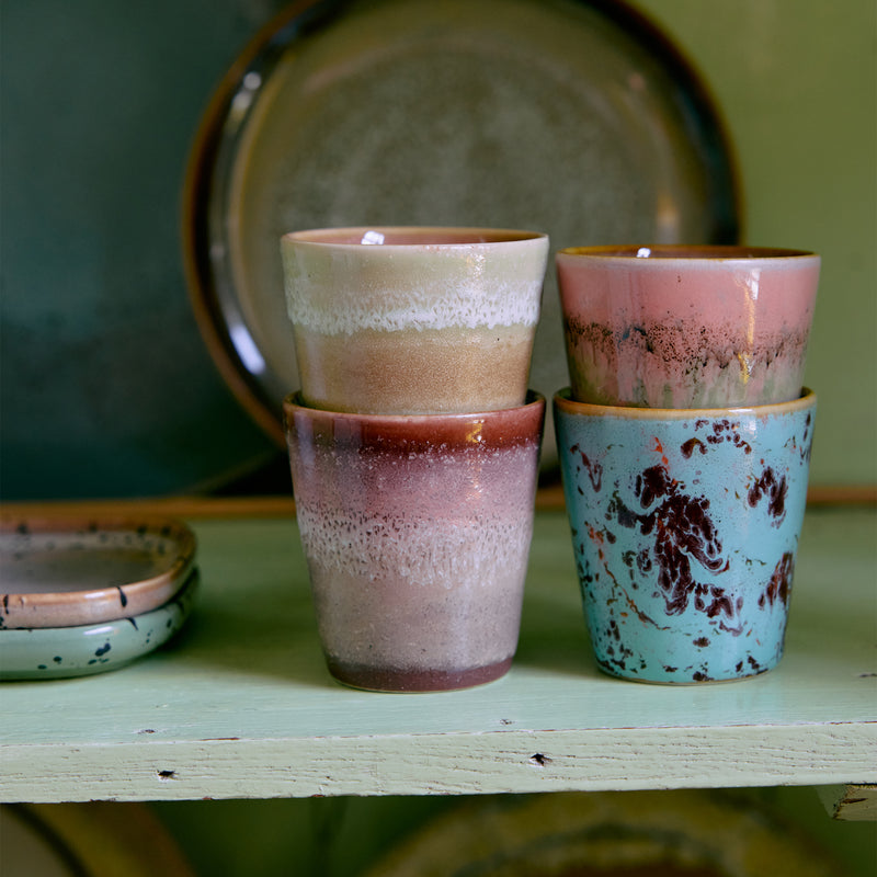 HKliving - 70's Espresso Tassen &amp; Becher | 4er-Set / Ristretto / futurism