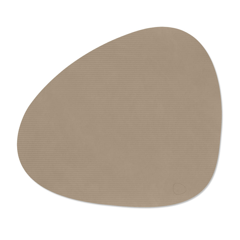 Lind DNA - Tischset Curve L | Corduroy / Corduroy clay braun