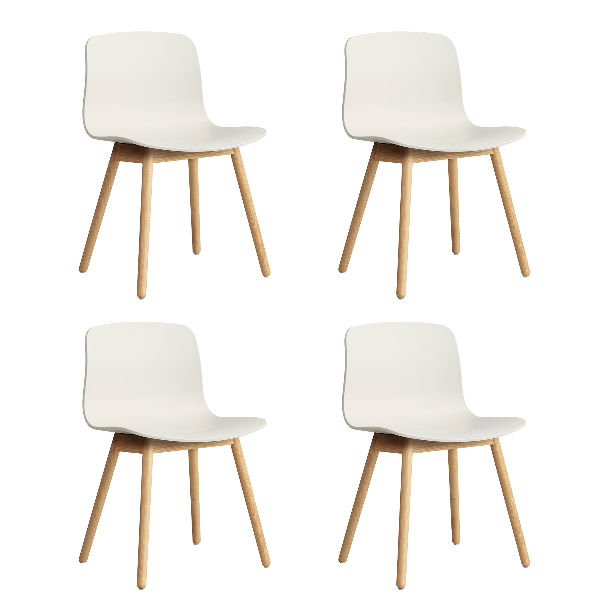 HAY - About A Chair AAC 12 Set | 4er Set / melange cream 2.0 / Eiche lackiert