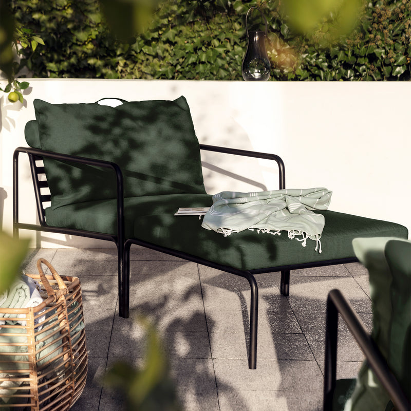 HOUE - AVON Ottoman | alpine / schwarz