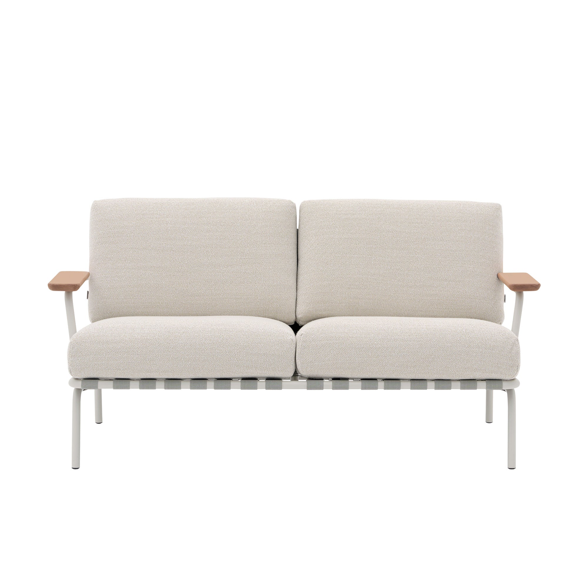 Muuto - Settle Outdoor 2-Sitzer Sofa | grau/grau (Stoff Laze 1)