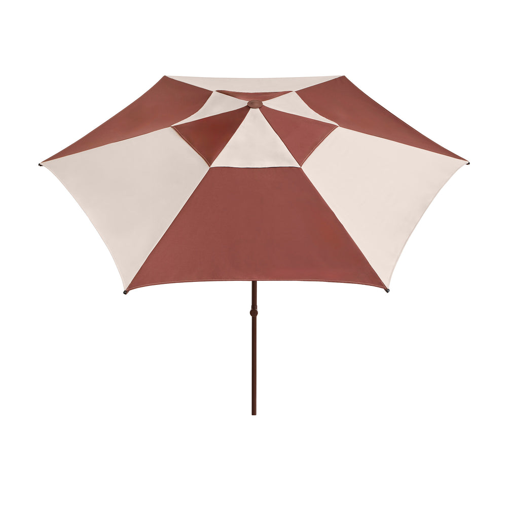 HAY - Terrazza Sonnenschirm | Ø 300 x H170-235 cm / off-white and burgundy
