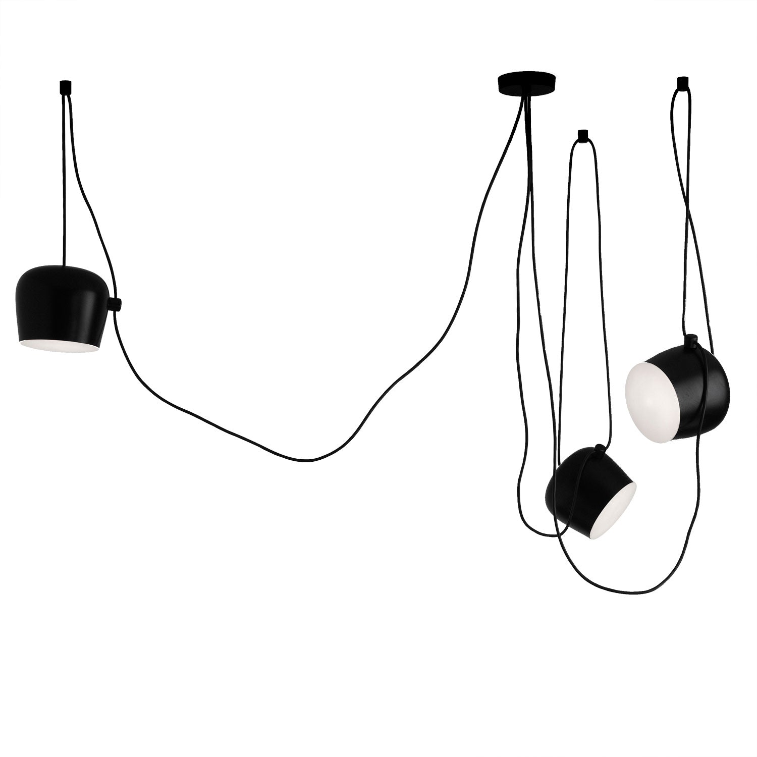Flos - AIM LED-Pendelleuchten-Set | schwarz