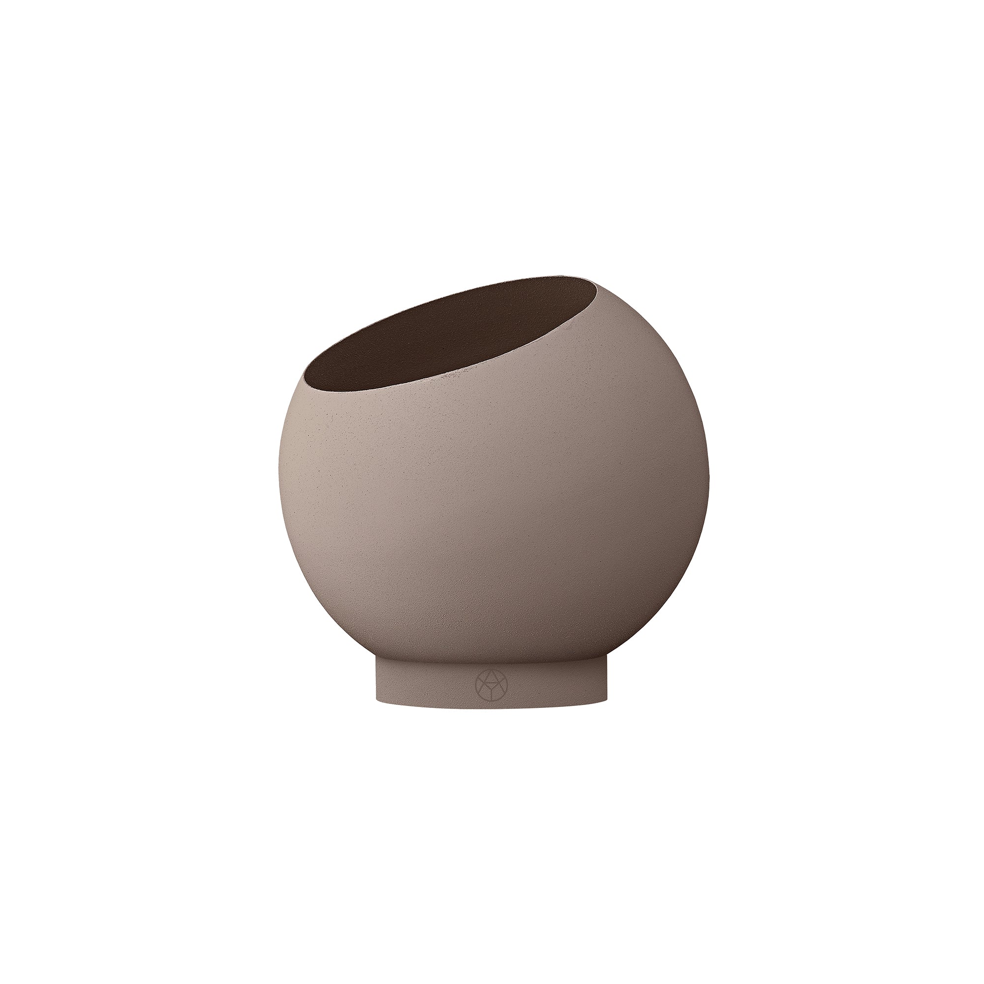 AYTM - Globe Blumentopf | Ø 17 x H 15,4 cm / taupe/taupe