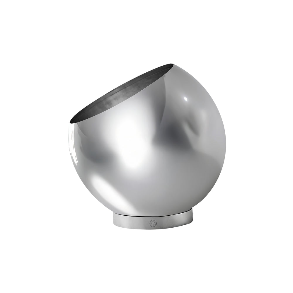 AYTM - Globe Blumentopf | Ø 30 x H 26,6 cm / silber/silber