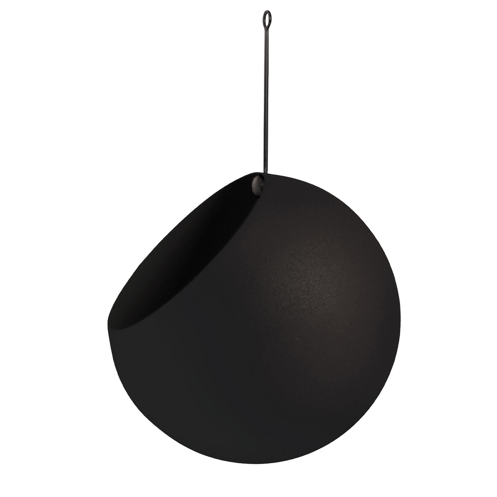 AYTM - Globe Hängeblumentopf | Ø 21 cm / schwarz/schwarz