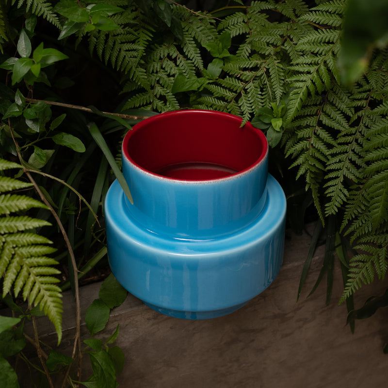 Acapulco Design - Los Floreros Vase | cenote / hellblau