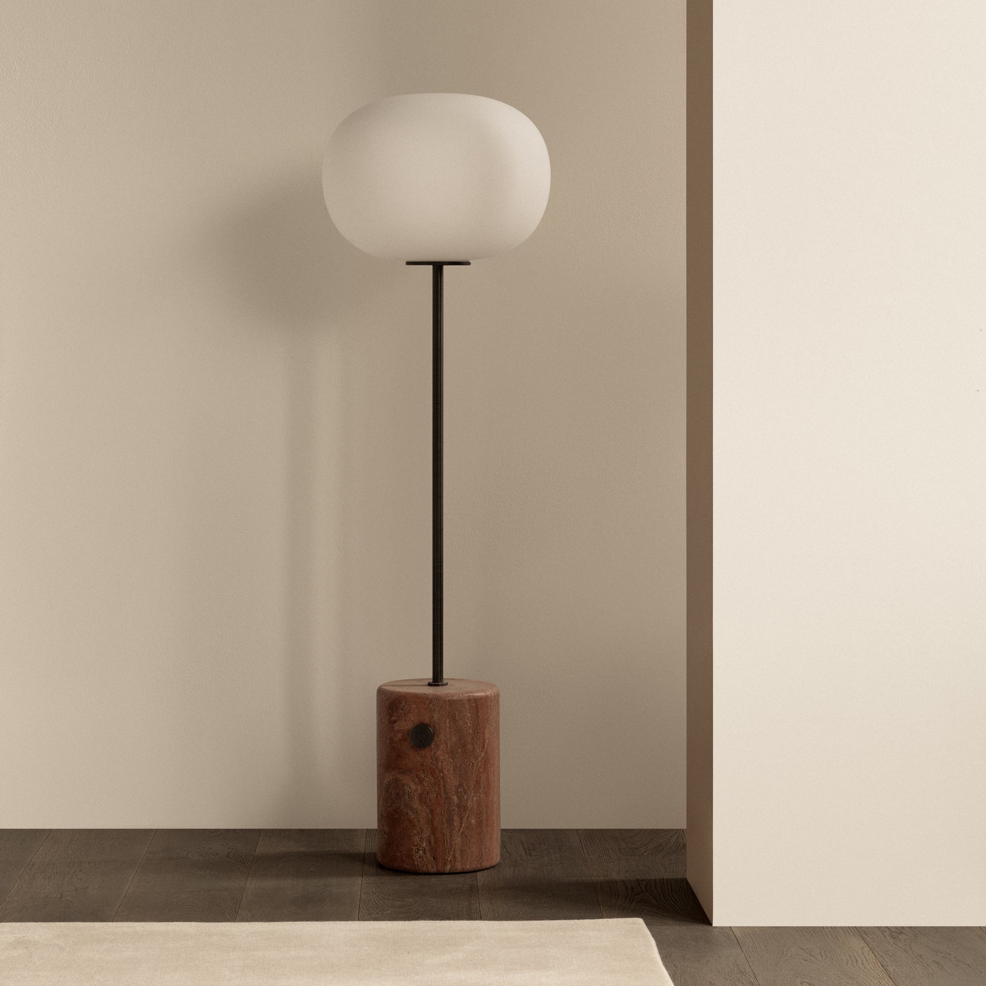 Audo - JWDA Stehleuchte | red travertine