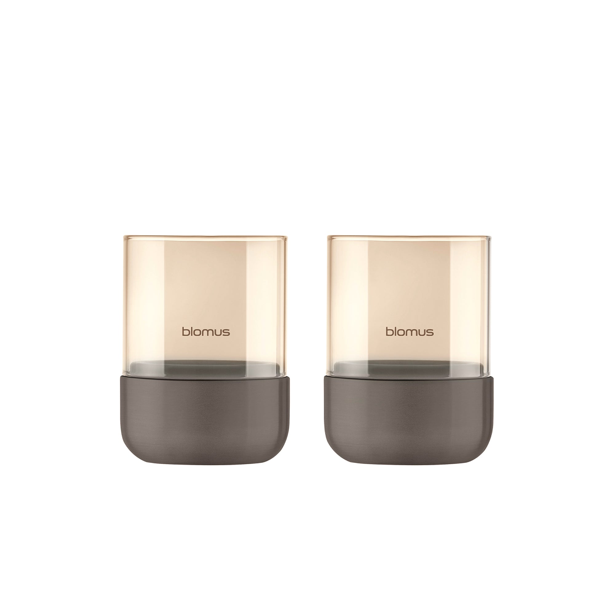 Blomus - Calma Windlicht | 2er-Set / Ø 7 cm / burned metal
