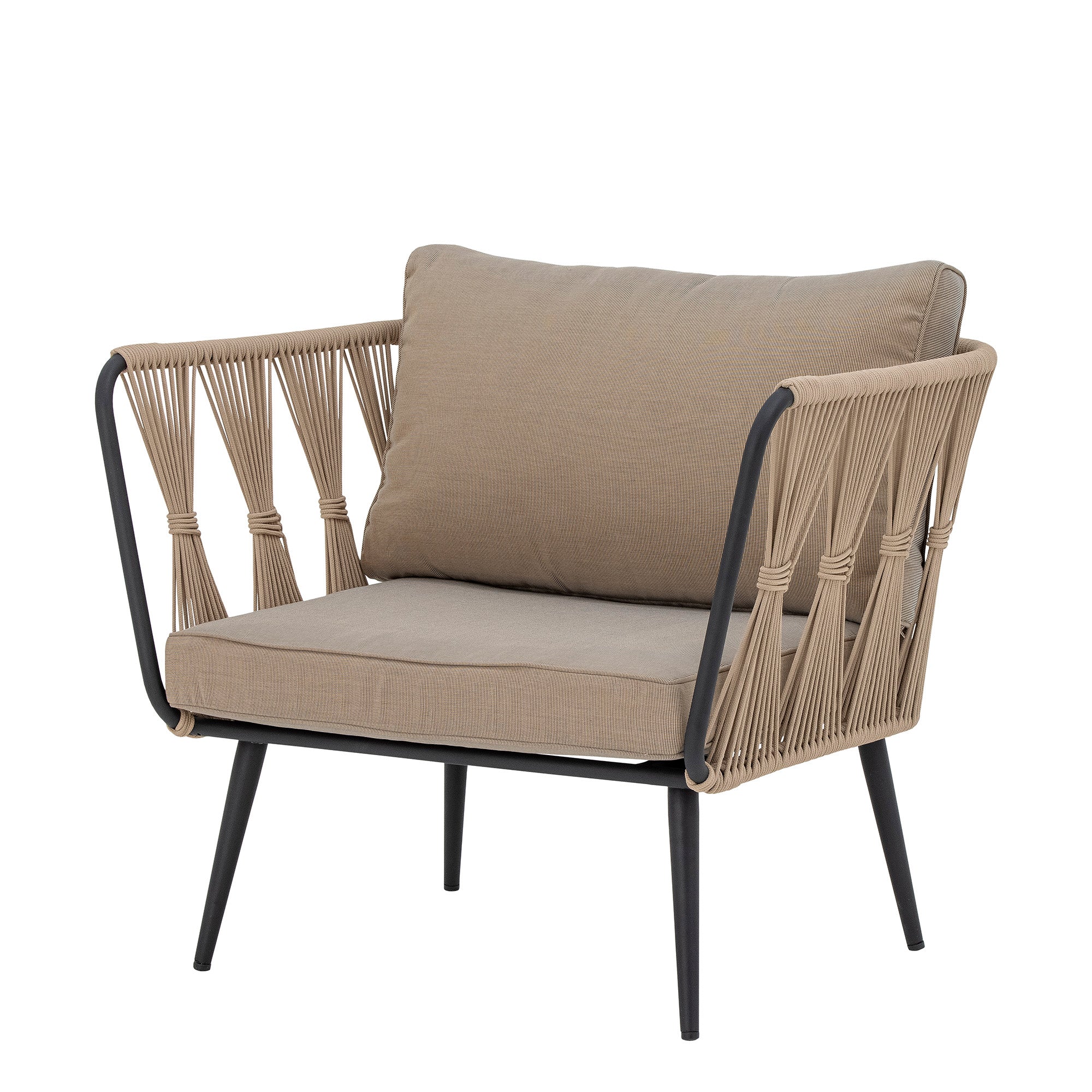Bloomingville - Pavone Outdoor Lounge Sessel | braun/beige