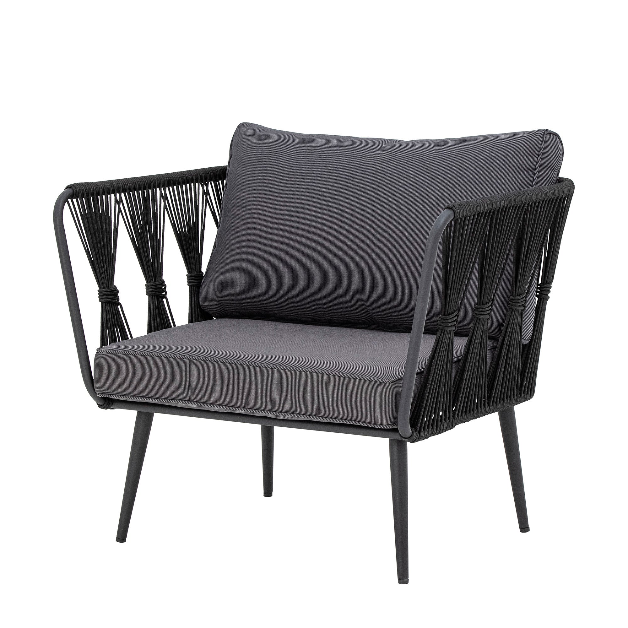 Bloomingville - Pavone Outdoor Lounge Sessel | schwarz