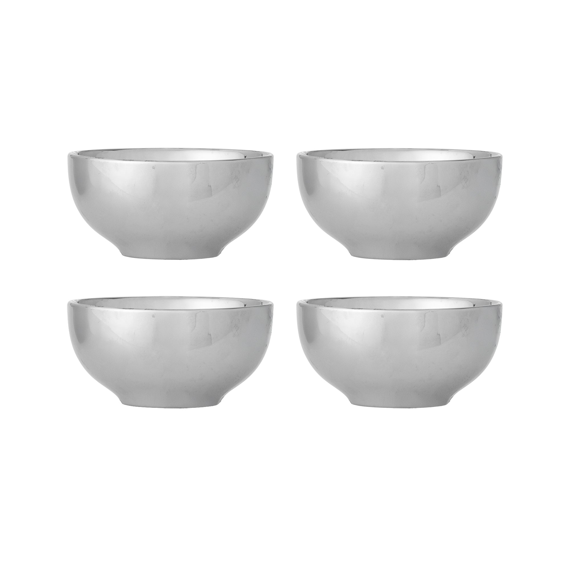 Bloomingville - Shine Schale 0.25 l, silber (4er-Set) | 