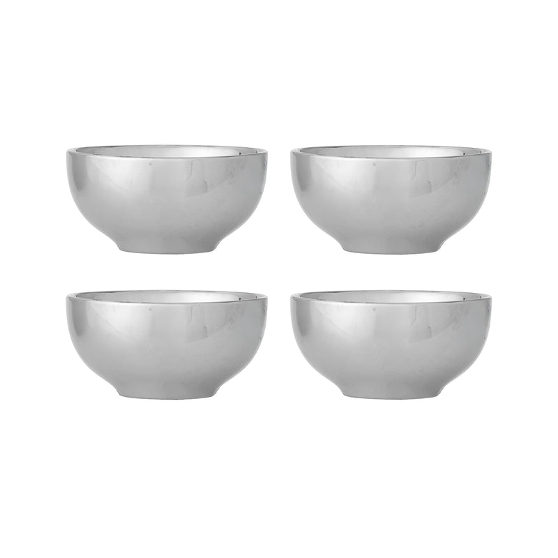 Bloomingville - Shine Schale 0.25 l, silber (4er-Set) | 