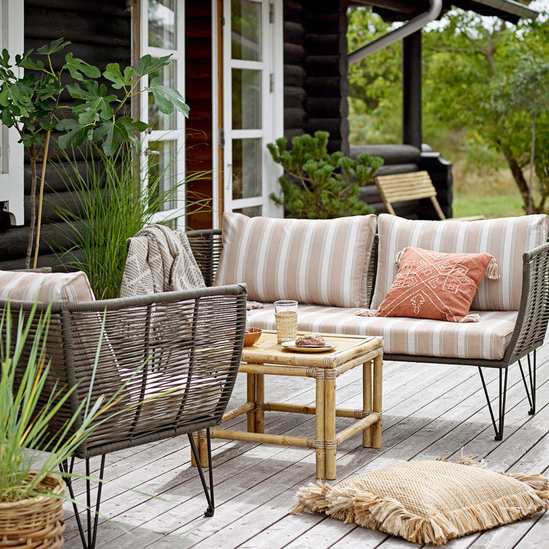 Bloomingville - Mundo Sofa | weiß beige gestreift