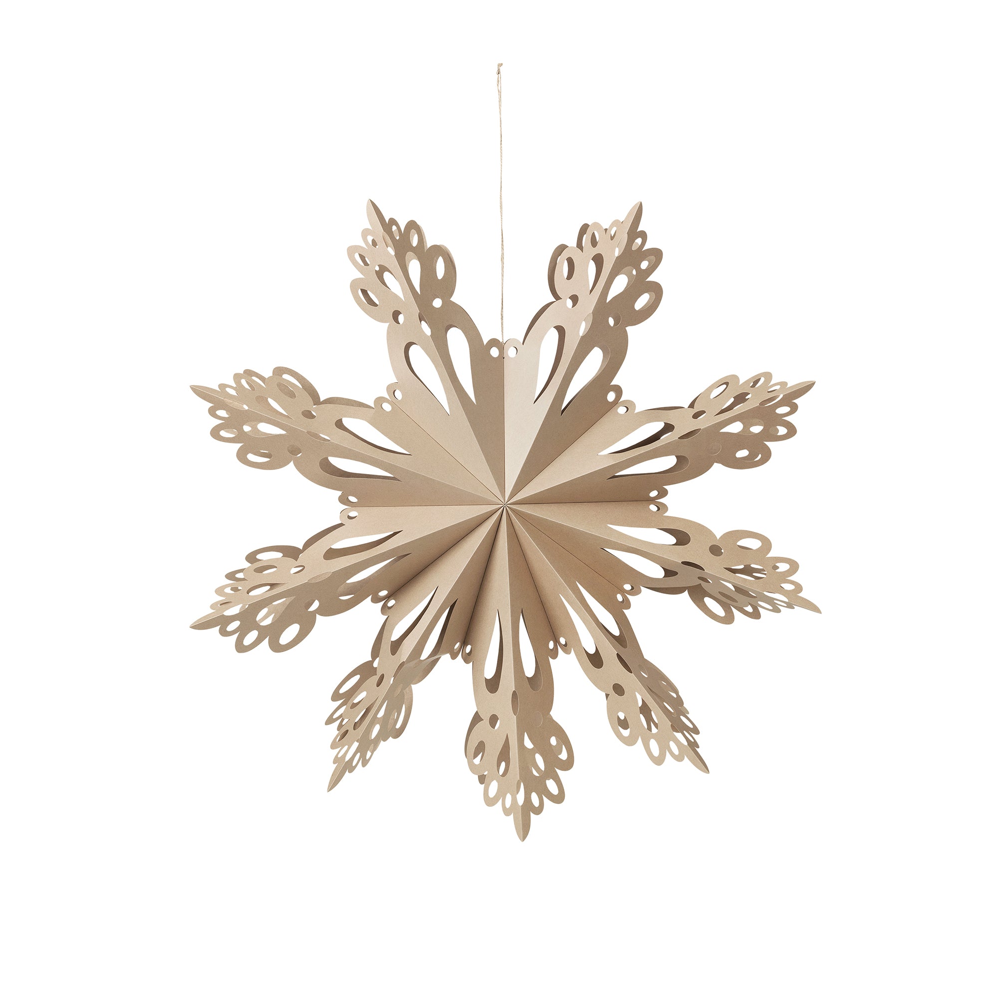 Broste Copenhagen - Christmas Snowflake Deko-Anhänger | Ø 30 cm / braun natur