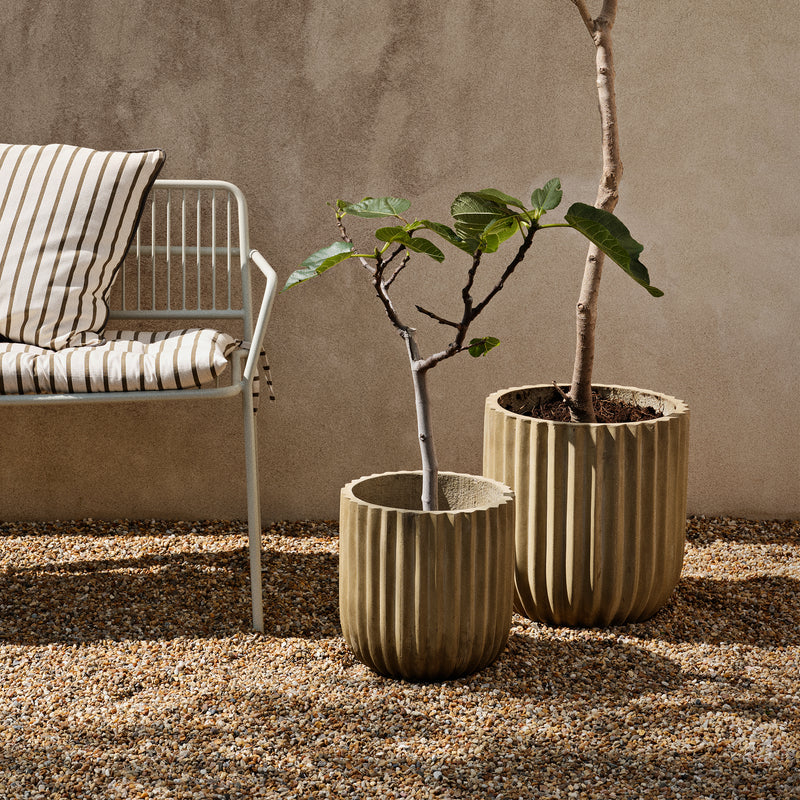 Broste Copenhagen - Fiber Pflanztopf | 2er-Set / antique beige