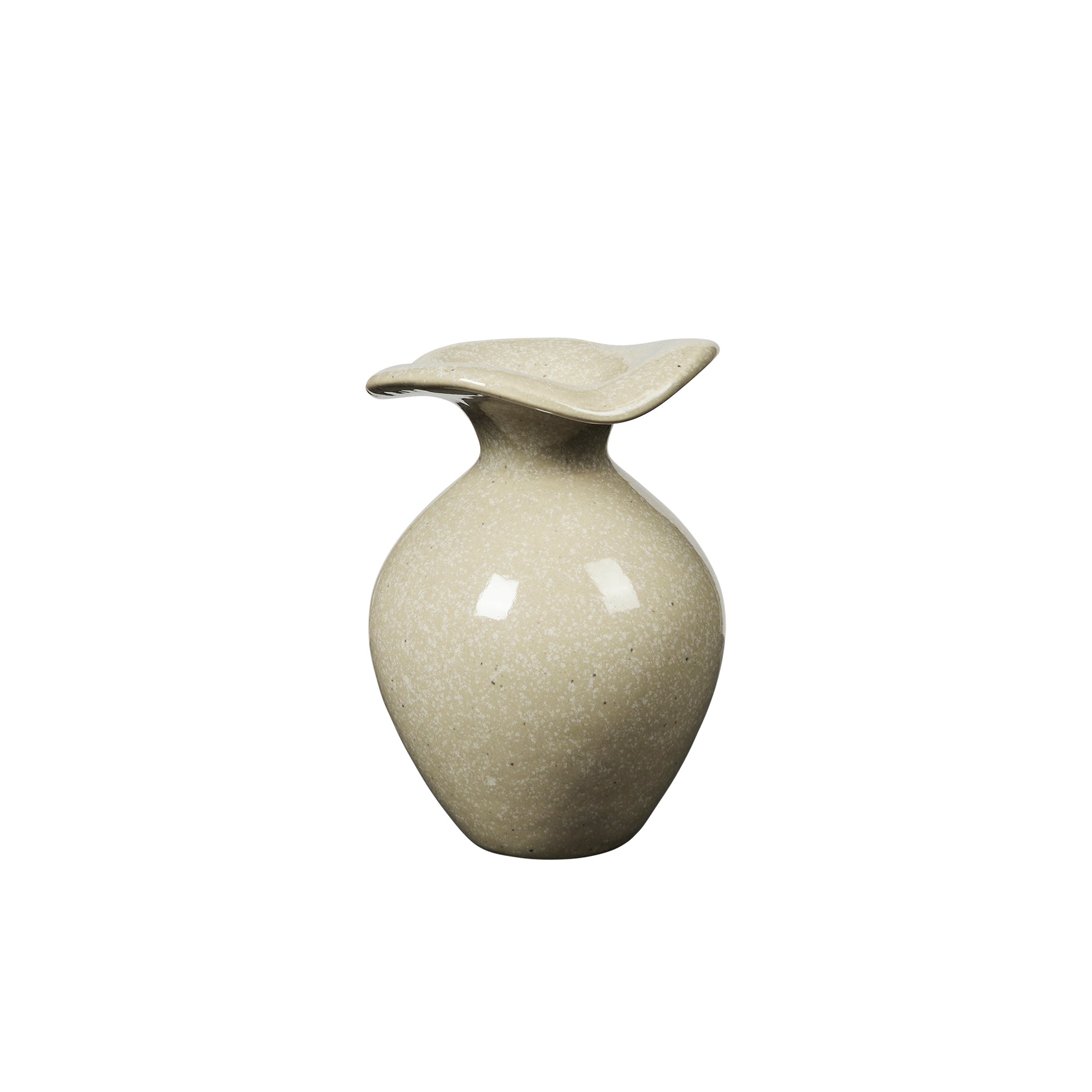 Broste Copenhagen - Florentina Vase | Ø 9,5 cm x H 14 cm / beige