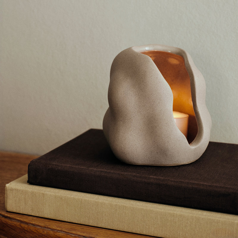 Broste Copenhagen - Hekla Kerzenhalter | Ø 9,5 x H 10 cm / grau