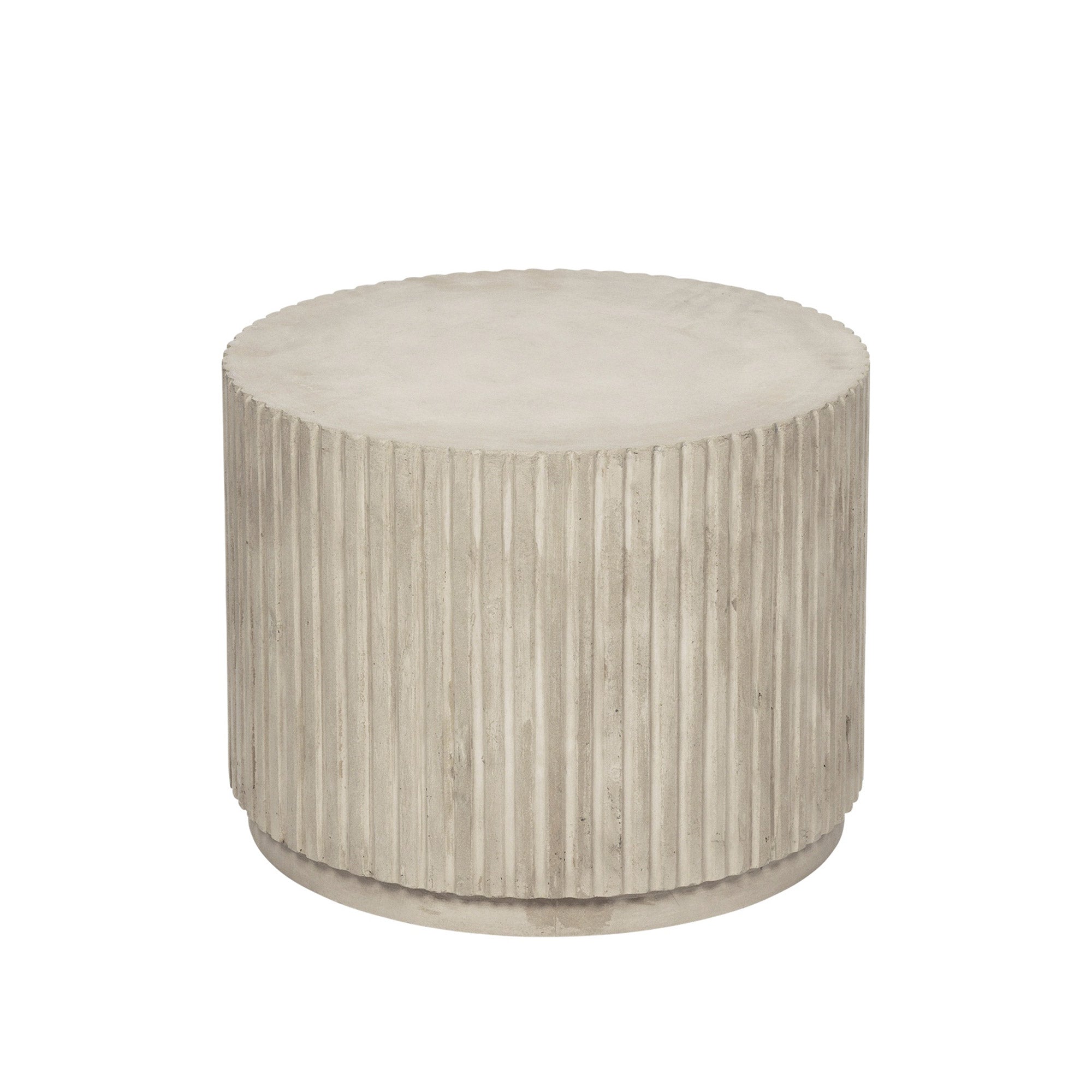Broste Copenhagen - Rillo Beistelltisch | Ø 56 x H 42 cm / antique beige