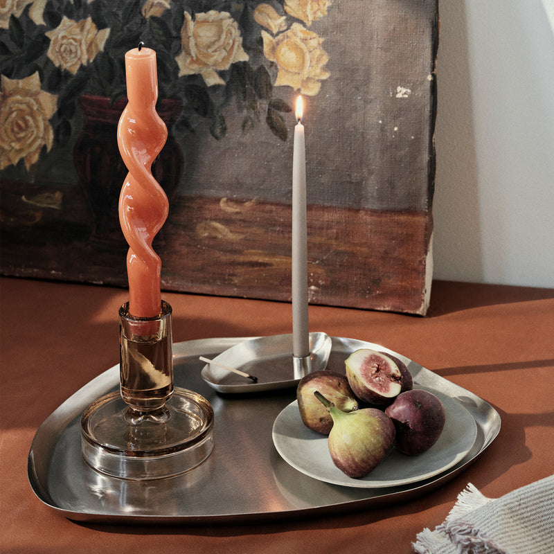 Broste Copenhagen - Twist Glossy Kerzen | burned orange