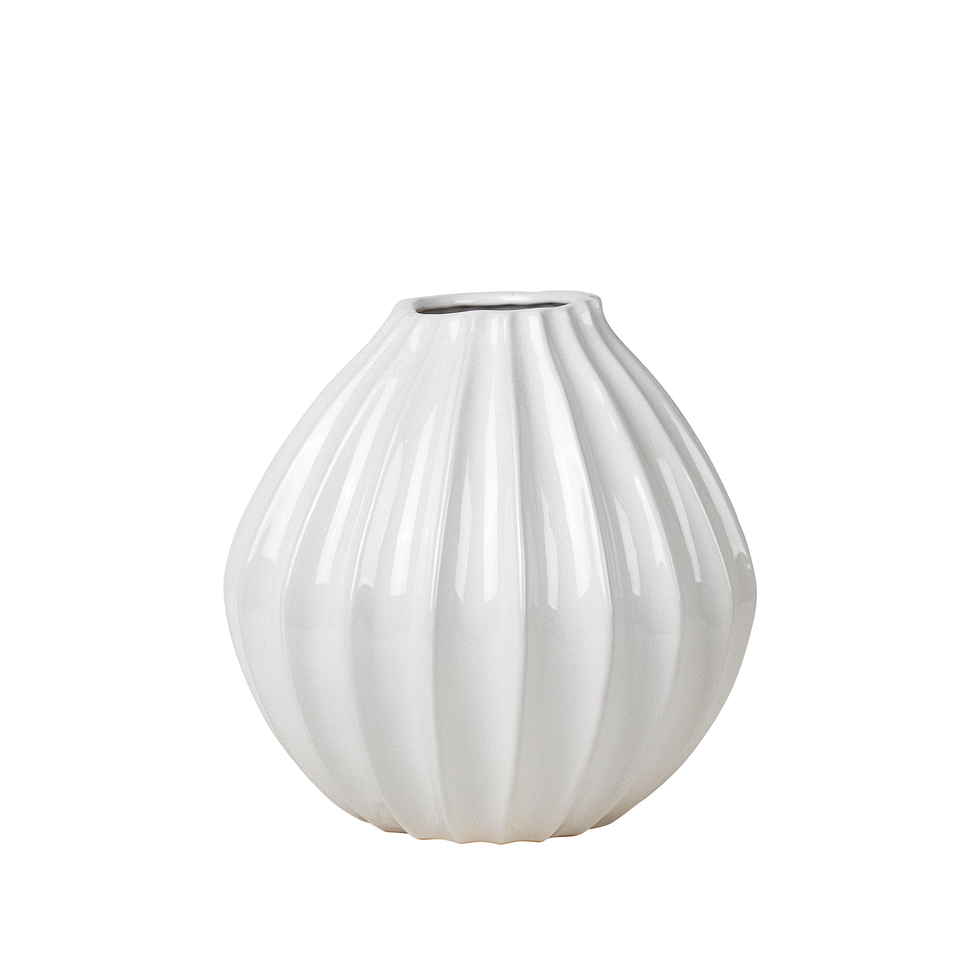 Broste Copenhagen - Wide Vase | Ø 30 x H 30 cm / ivory