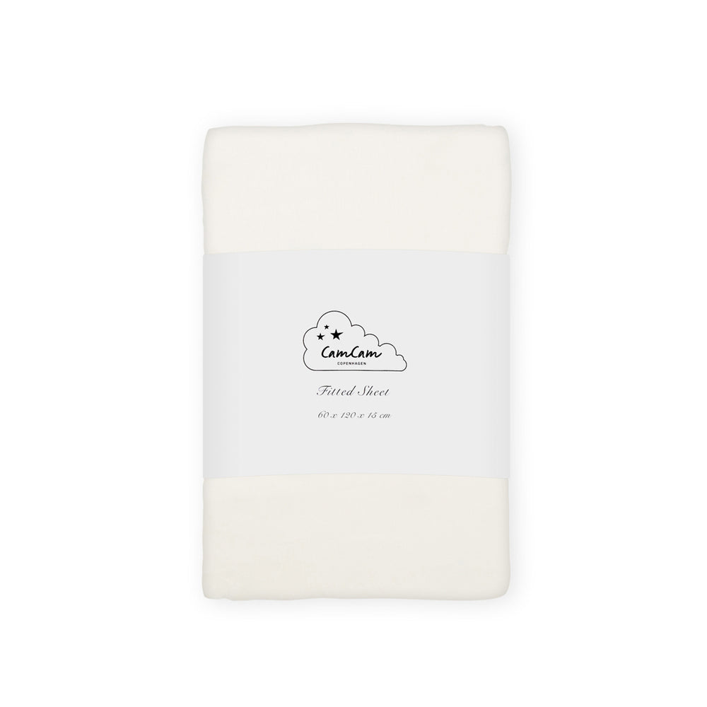 Cam Cam Copenhagen - Kinder-Spannbettlaken | 60 x 120 cm / off-white