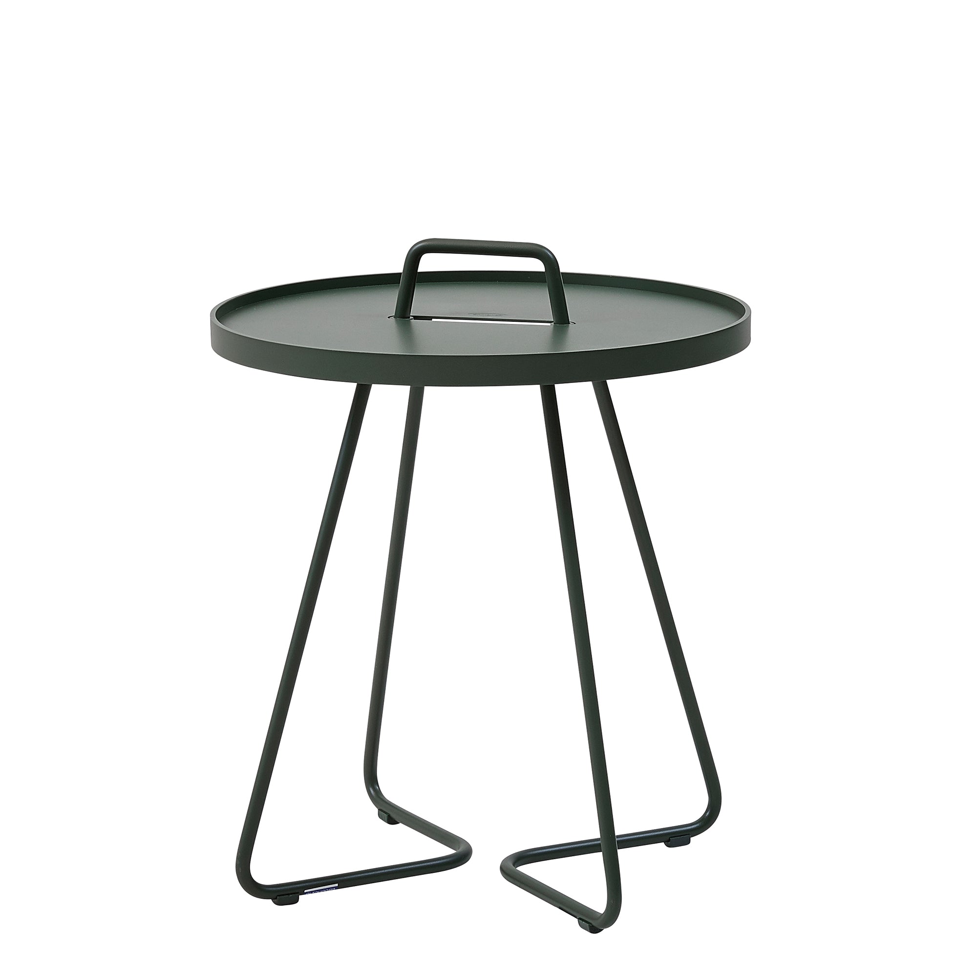 Cane-line - On-the-move Beistelltisch Outdoor | Ø 44 cm / dunkelgrün