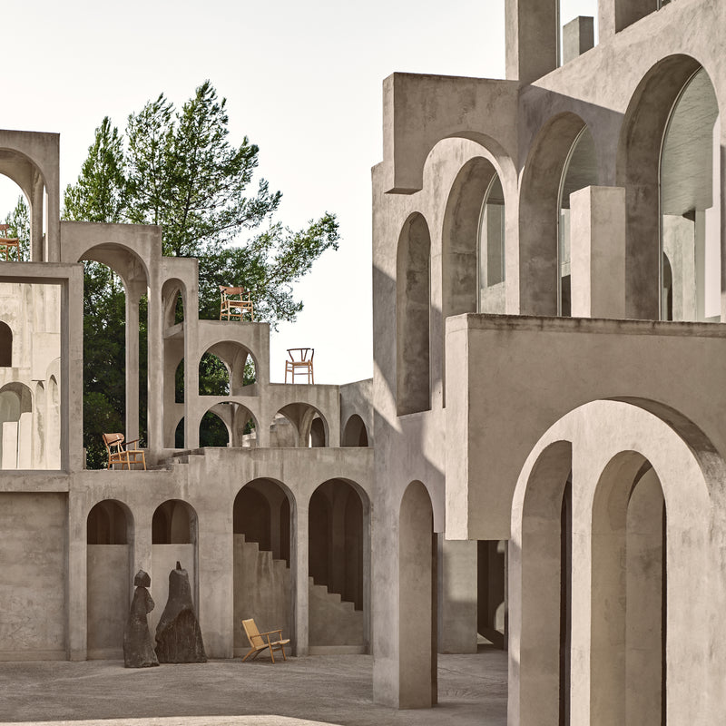 Carl Hansen - CH24 Wishbone Chair, schwarzes Geflecht