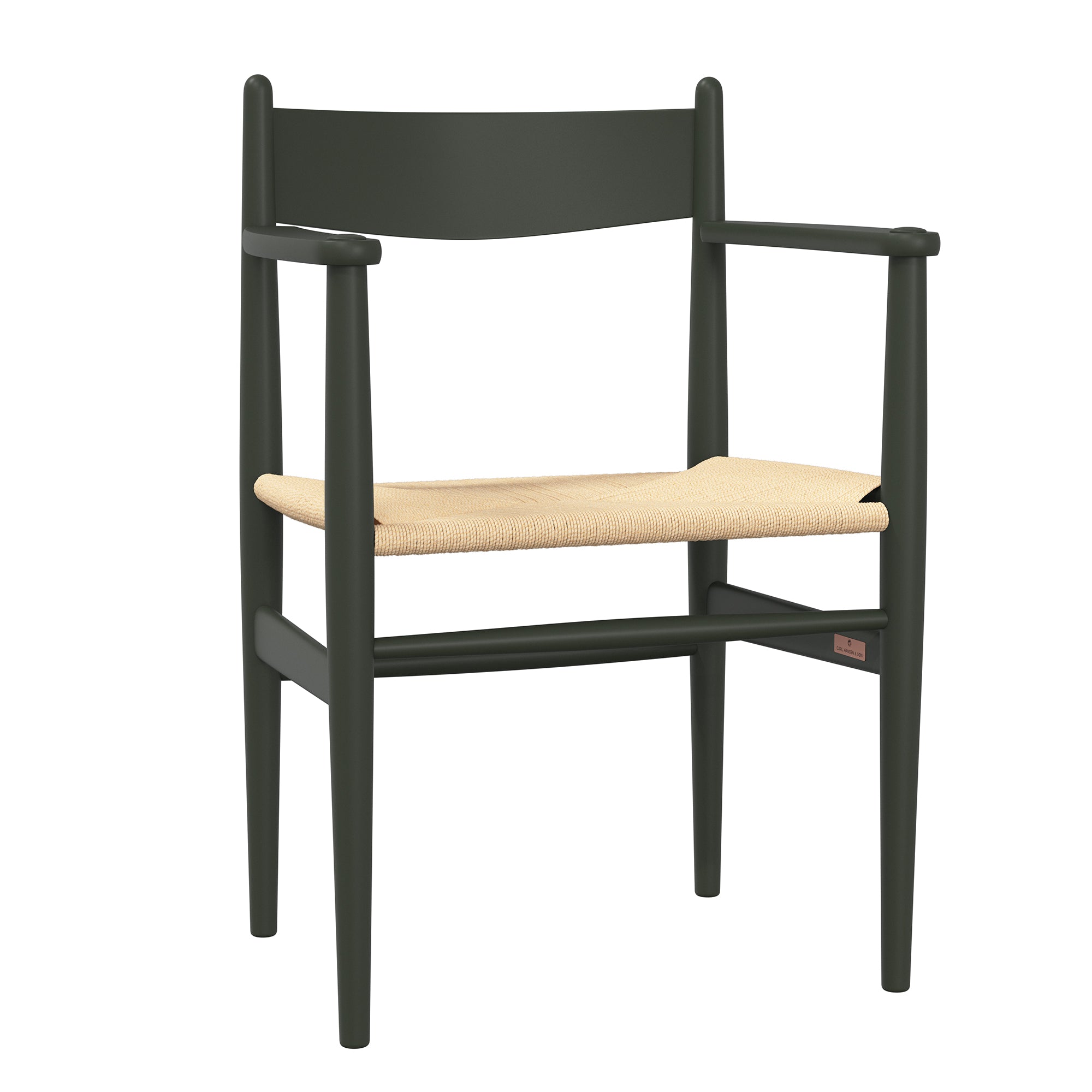 Carl Hansen - CH37 Stuhl | Buche soft grün lackiert 