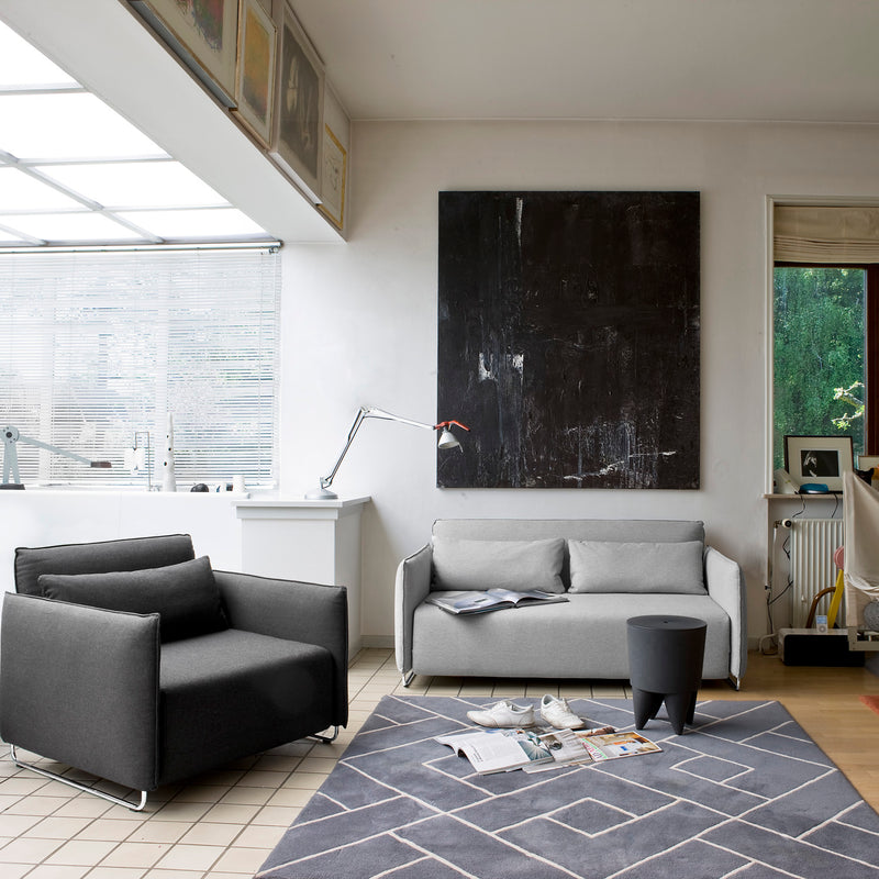Softline - Cord Schlafsofa | Filz hellgrau (620)