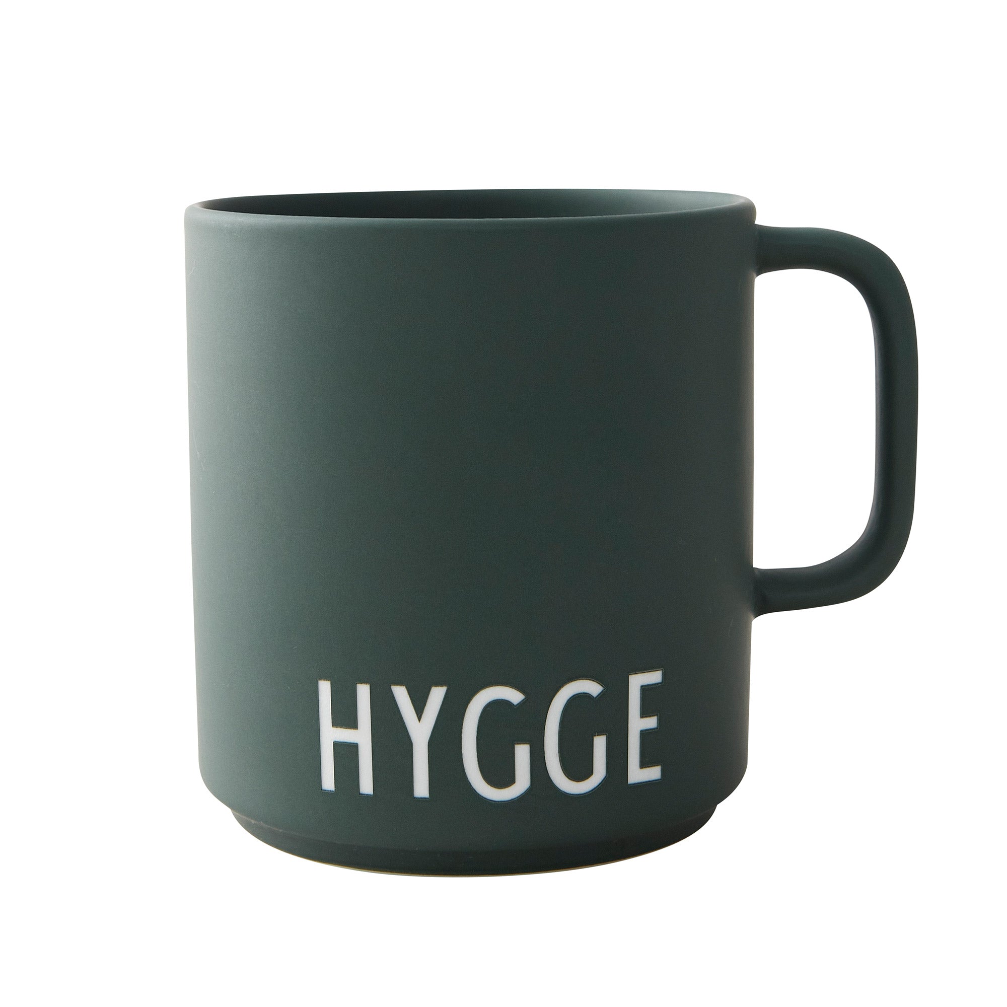 Design Letters - AJ Favourite Porzellan Becher mit Henkel | Hygge / dunkelgrün