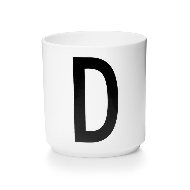 Design Letters - AJ Porzellan Becher | D / weiß