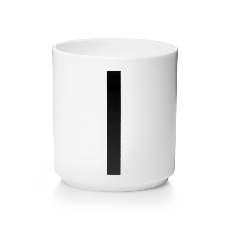 Design Letters - AJ Porzellan Becher A-Z | I / weiß