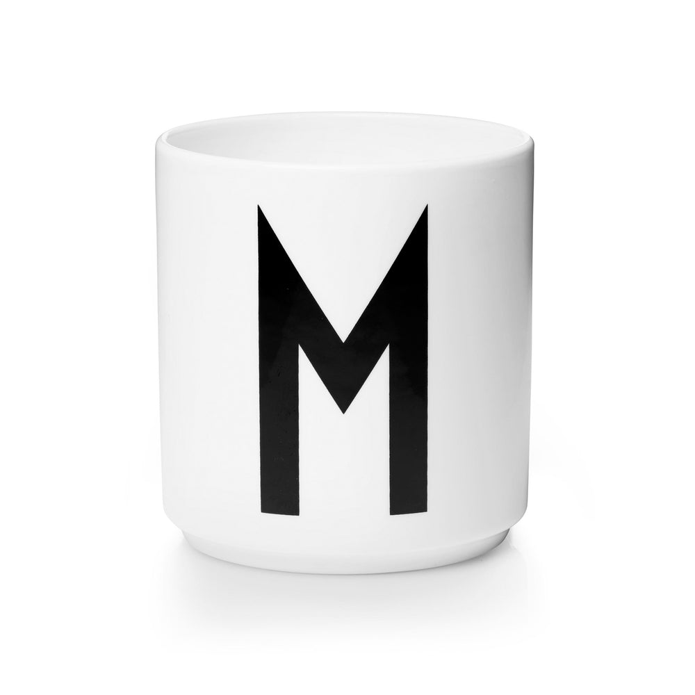 Design Letters - AJ Porzellan Becher | M / weiß