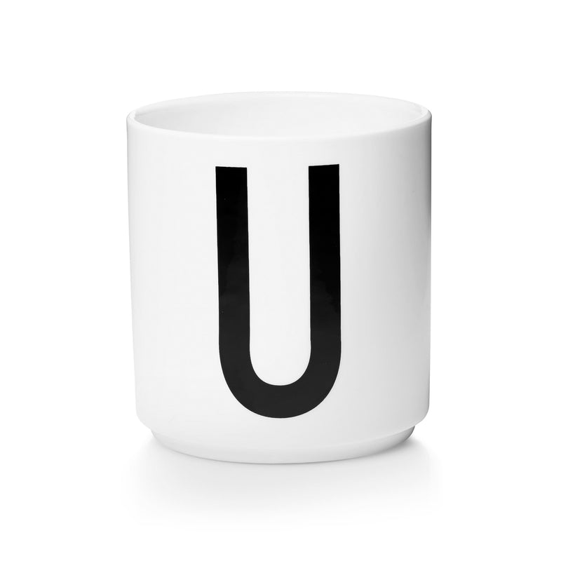Design Letters - AJ Porzellan Becher | U / weiß