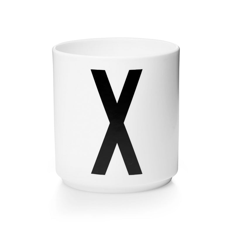 Design Letters - AJ Porzellan Becher | X / weiß