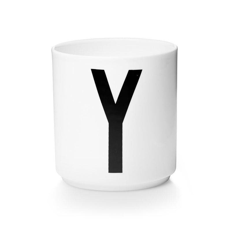 Design Letters - AJ Porzellan Becher | Y / weiß