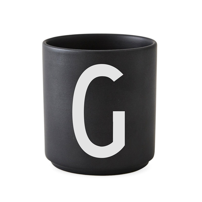 Design Letters - AJ Porzellan Becher | G / schwarz