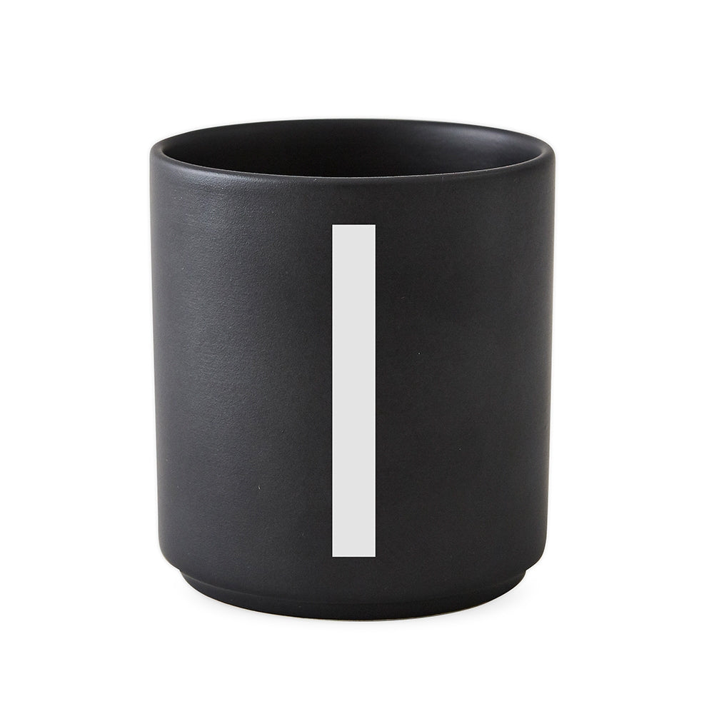 Design Letters - AJ Porzellan Becher | I / schwarz